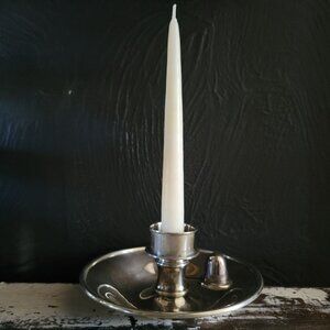 Antique Elkington Mason & Co Birmingham Silverplate Candlestick Holder #2550